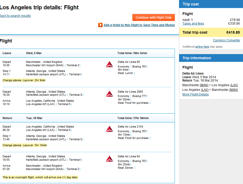 Cheapest prices for USA flights by month