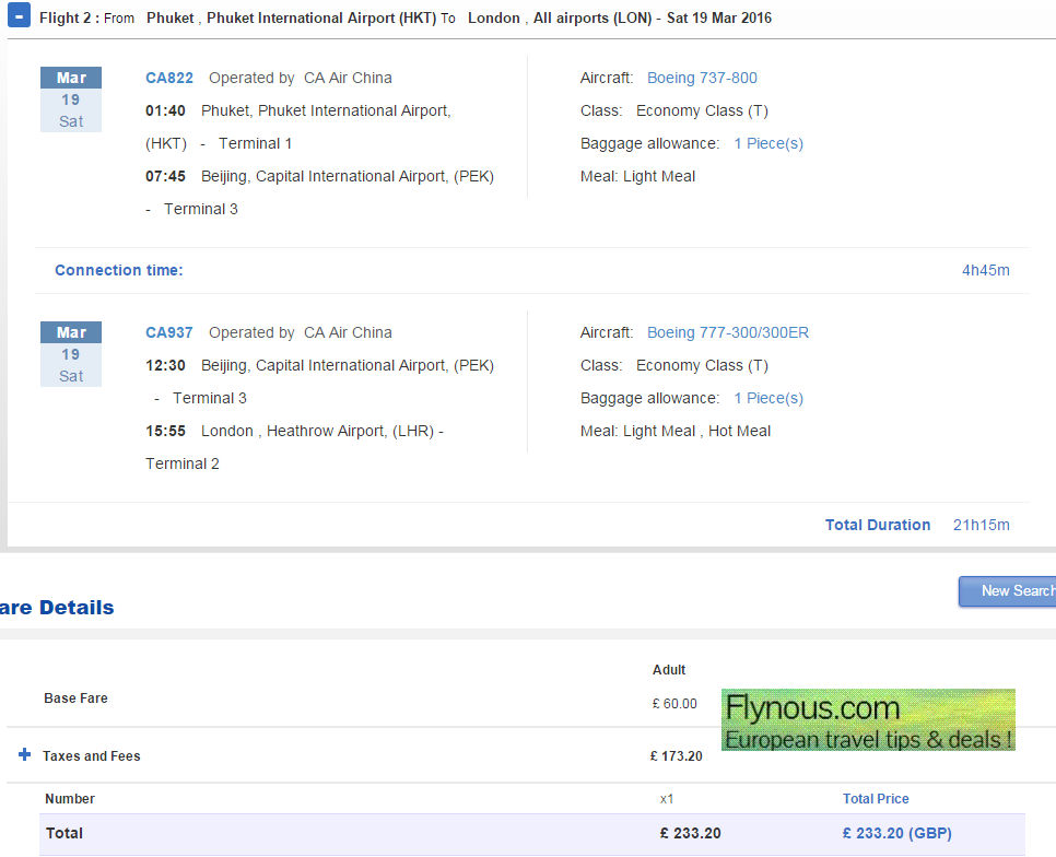 Cheap flights to Thailand (Chiang Mai, Bangkok , Phuket) £233/€370!