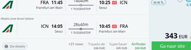 Return flights from Germany to South Korea / China from €343!