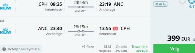 Return flights from Scandinavia to Anchorage, Alaska from €399!