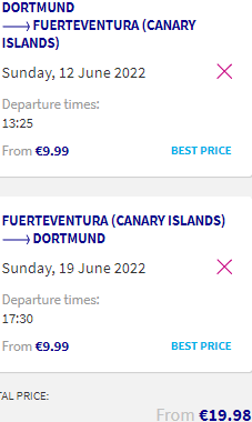 Low-cost flights from Dortmund to Fuerteventura, Canary Islands for €19!