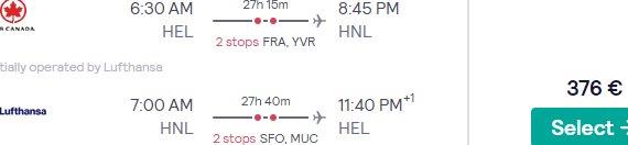 Cheap flights from Helsinki to Hawaii from just €376 return!