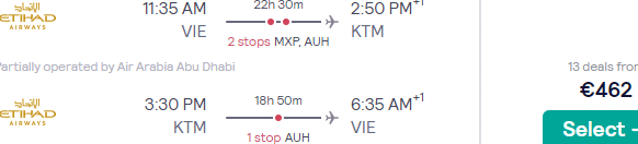 Full-service flights from Vienna to Kathmandu, Nepal for €429 roundtrip!
