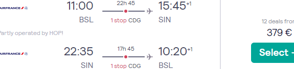 Return flights from Geneva, Switzerland to Singapore for €357!