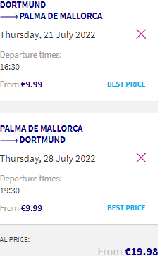Cheap flights from Dortmund, Germany to Mallorca for €20!