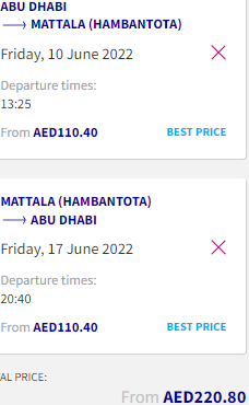 Non-stop Wizzair flights from Abu Dhabi, UAE to Mattala, Sri Lanka for €78!