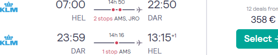 Air France_KLM flights from Helsinki to Dar es Salaam, Tanzania for €358!